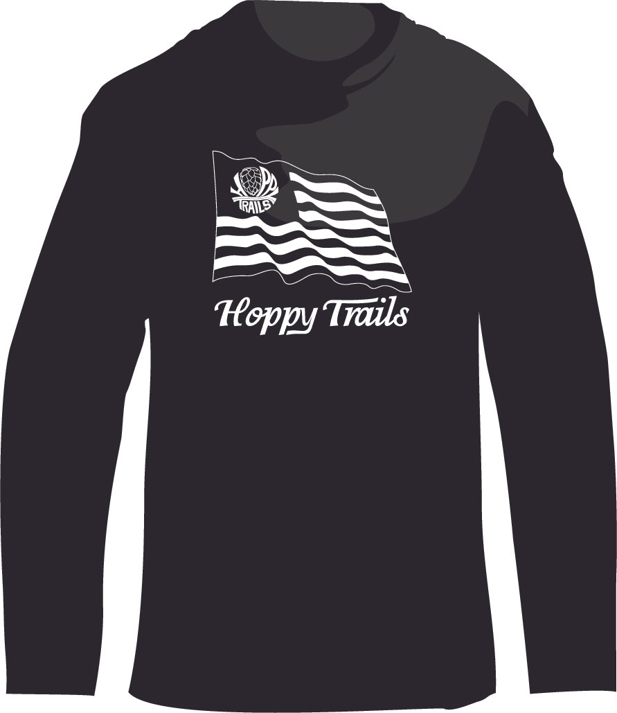 Hoppy Trails Flag Long Sleeve Triblend Shirt