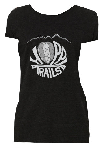 Womens Hoppy Trails Logo Short Sleeve Triblend Shirt