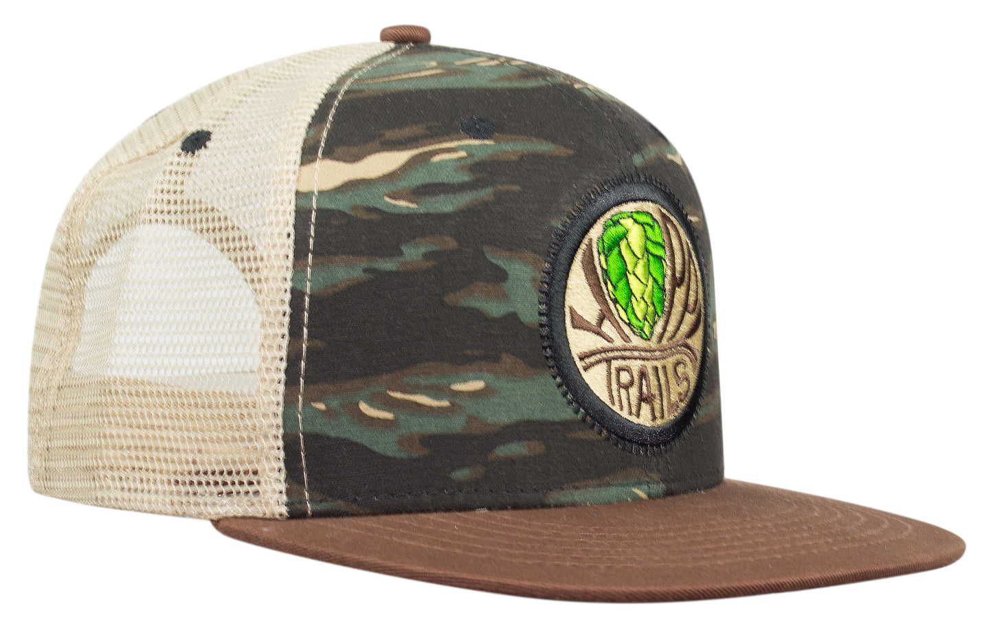 OG Embroidered Trucker Snapback with Flat Brim